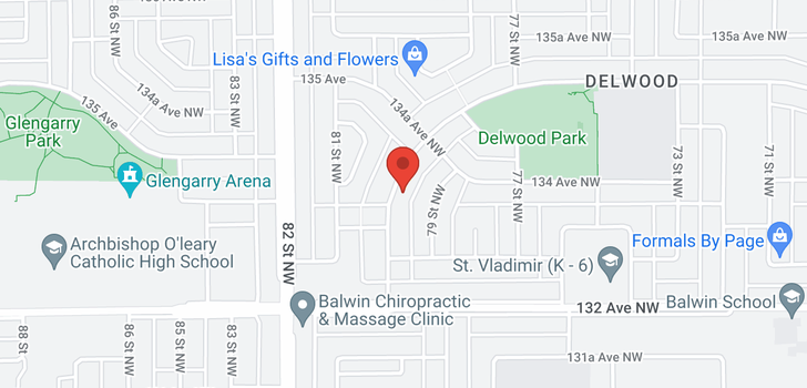 map of 13319 Delwood RD NW
